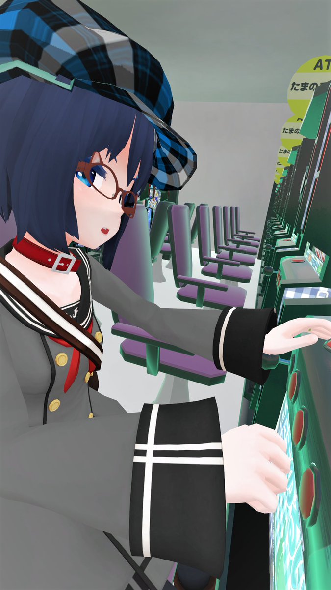 たまのるい 野球系vtuber これは史上初 自分が題材になったパチスロを打ってめちゃくちゃ負けたので八つ当たりをするvtuberの写真です 作者 Vr Celica さん Vket4 Vケット4