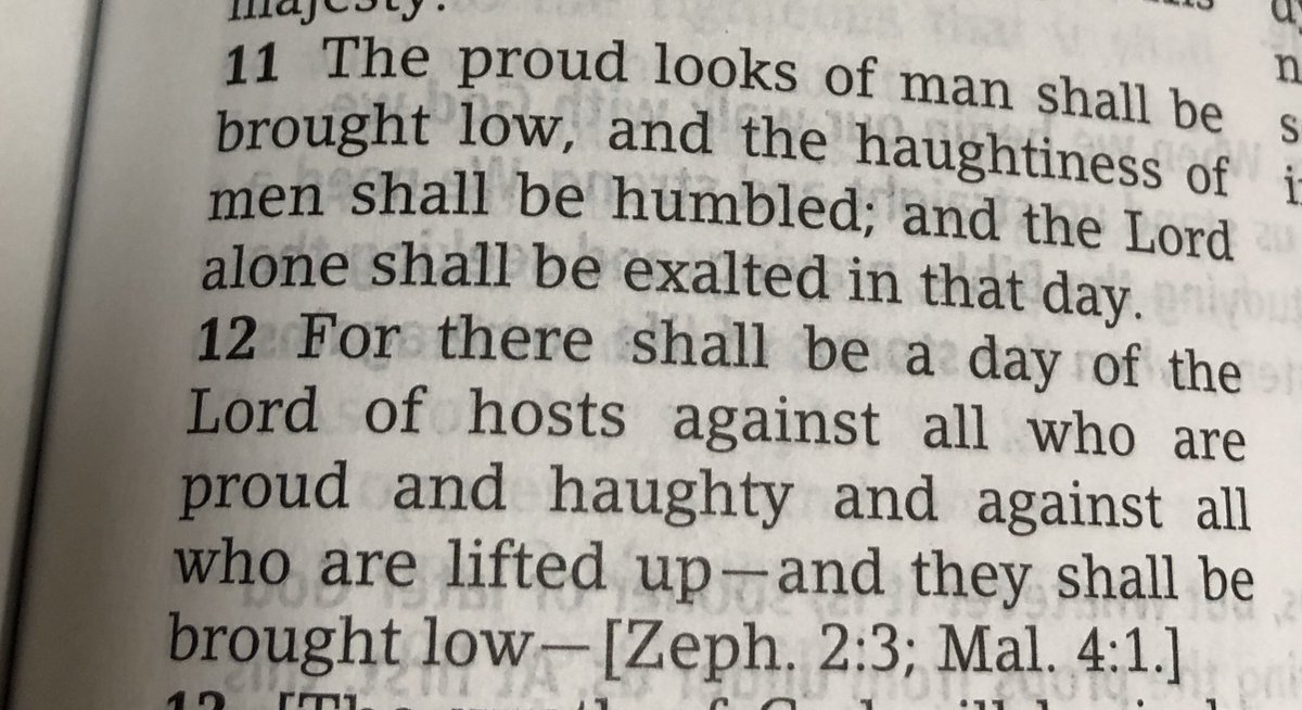 elisapastena's tweet image. Isaiah 2:11-12 🙏🏼✝️⚔️ Just like it was told to the Israelites, so it shall be with today’s wrath of God! #truthbetold #repent #surrendertoChrist #humbleyourselfintheLord #believe  #scripture #wordofgod #wieldtheswordministry