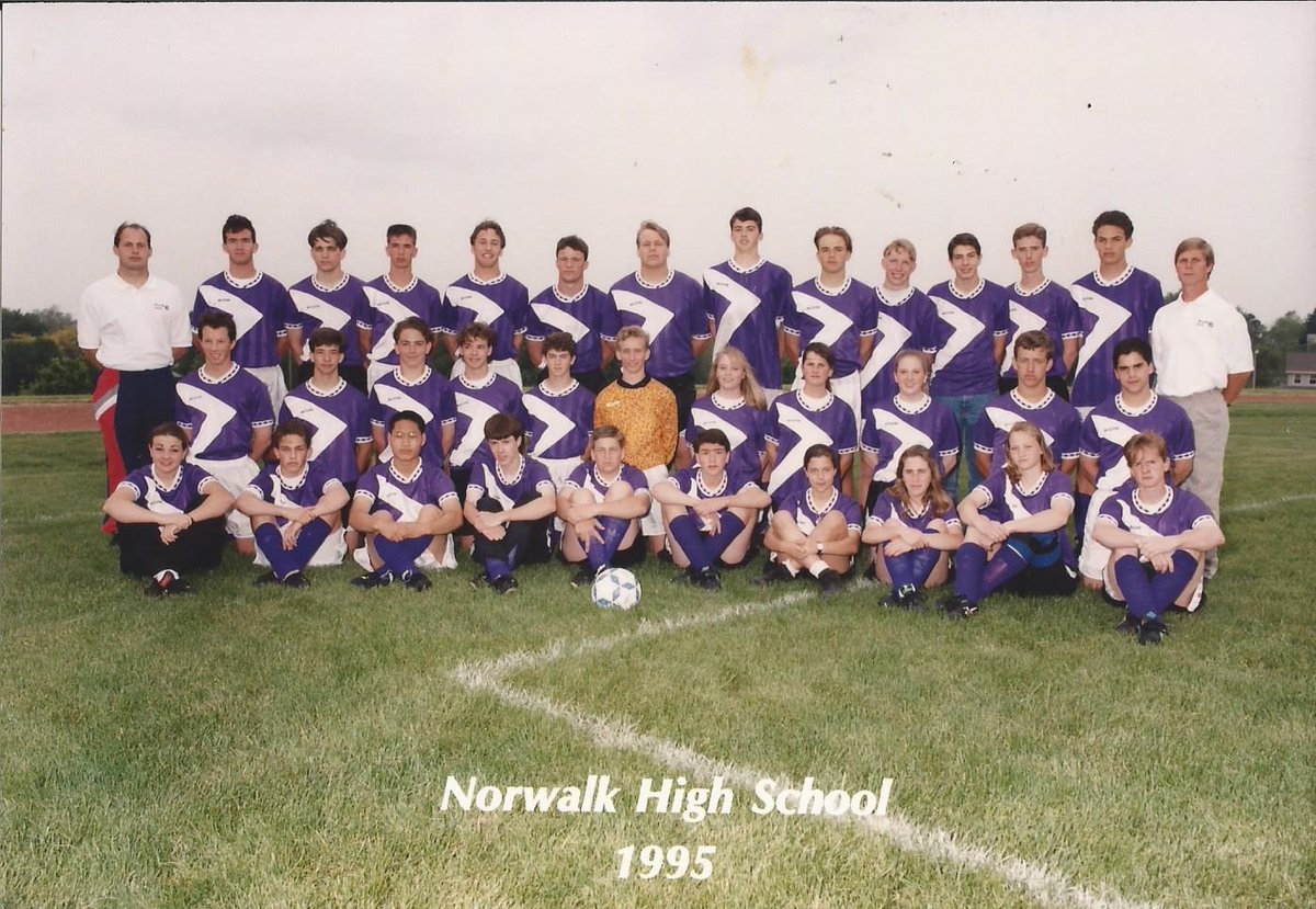The Summer of 1995 was year two for the co-ed Norwalk High School Soccer team. Still a young team, but a lot of optimism that the team would be improved! Coach  @ScallonTom was in his second year as head coach, and Alan Brommel was the assistant coach.
