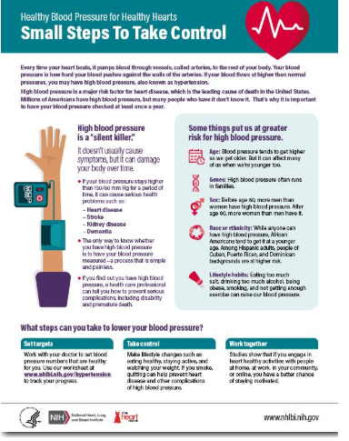 Healthy Blood Pressure for Healthy Hearts: Small Steps To Take Control
nhlbi.nih.gov/health-topics/…
