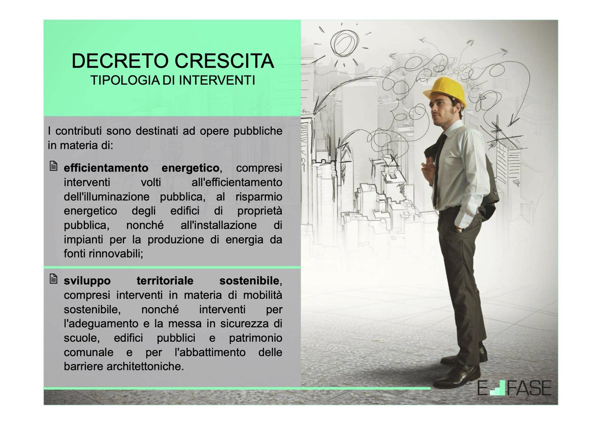 EFasebg's tweet photo. Decreto Crescita: Contributo MISE 2020 fondo perduto per l'efficienza energetica dei Comuni
Quali sono le tipologie di interventi? Tutte le informazioni ai segunti link
https://t.co/B1Z8n5u77F
https://t.co/G69LfnQdEK
https://t.co/SRqk8CU41O https://t.co/2FH0hRrTXF
