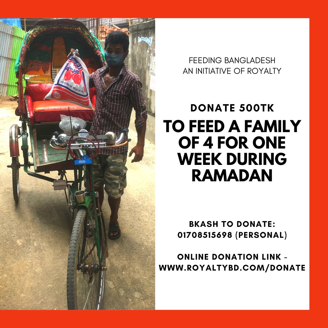 RoyaltyBD's tweet photo. Feeding Bangladesh | An initiative of Royalty

Help the poor to fight the crisis by donating here: https://t.co/Eygtjhfw1W

Our second round of survival bags of one week for four-person which contains Iftar items and grocery items. #feedingbangladesh #royaltybd https://t.co/D9T5Be3erR