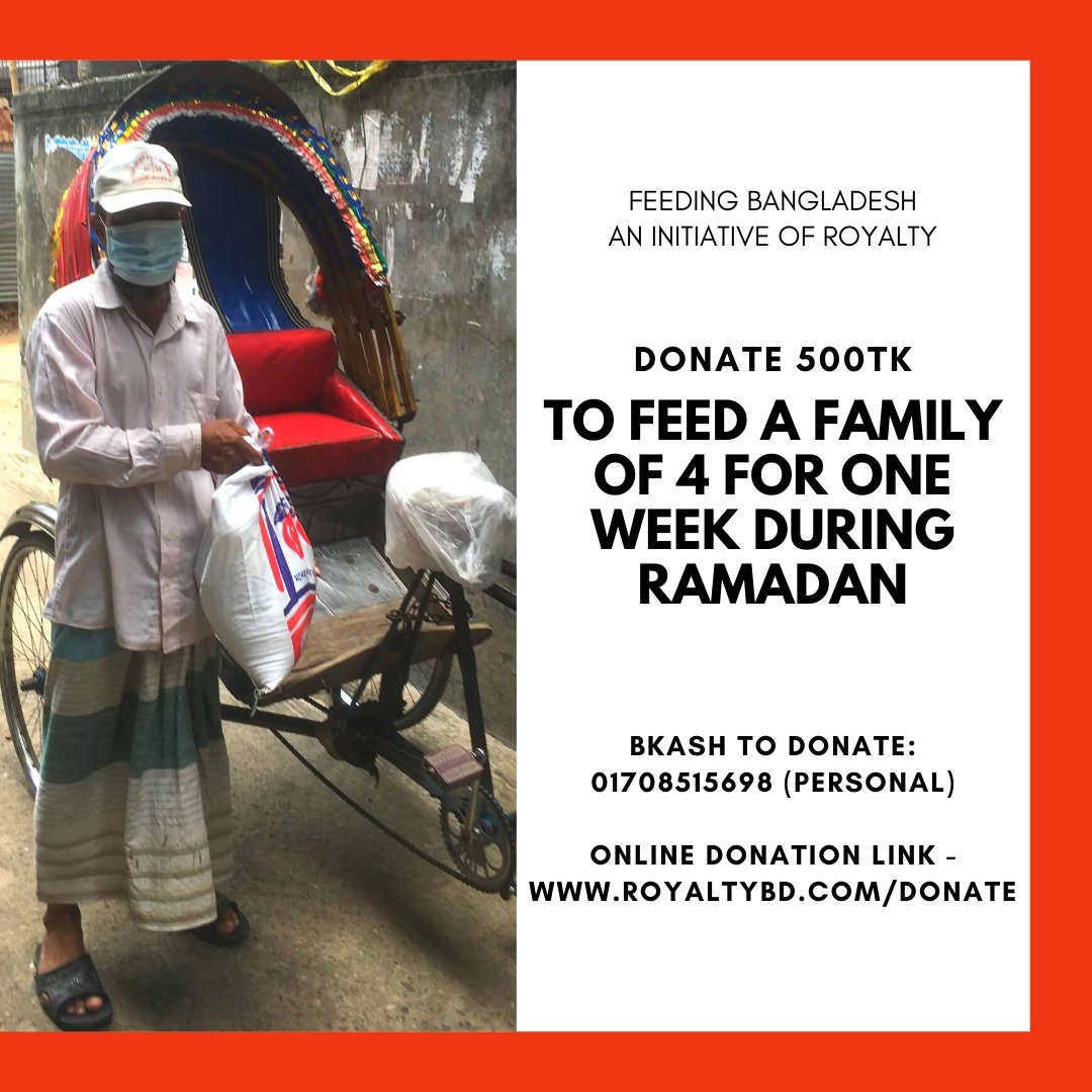 RoyaltyBD's tweet photo. Feeding Bangladesh | An initiative of Royalty

Help the poor to fight the crisis by donating here: https://t.co/Eygtjhfw1W

Our second round of survival bags of one week for four-person which contains Iftar items and grocery items. #feedingbangladesh #royaltybd https://t.co/D9T5Be3erR