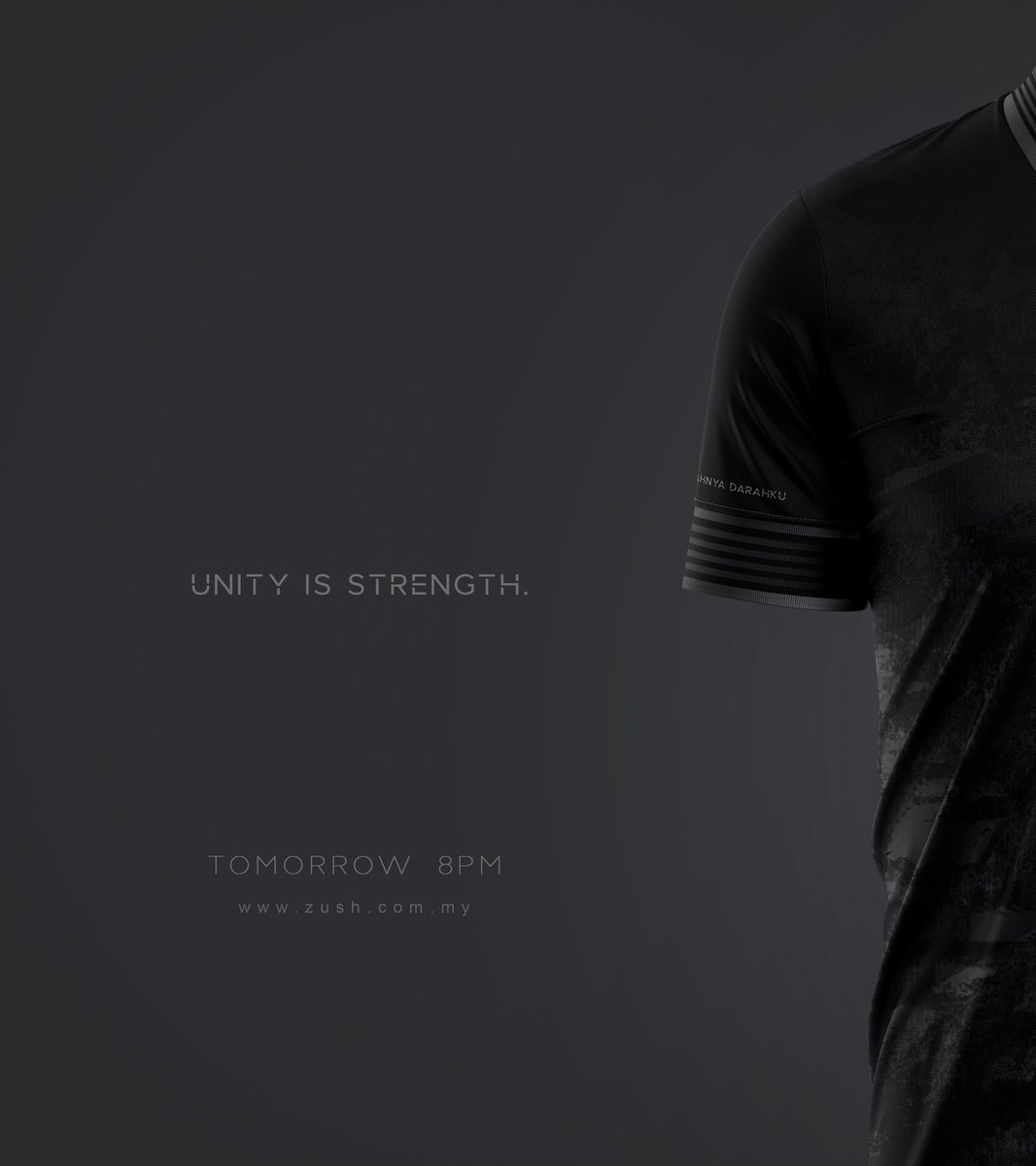 zushsport's tweet photo. In dark times, UNITY will bring us to the light. UNITY is strength. ⚫️🇲🇾 TOMORROW 8 P.M.

#zush #wearzush #zushsolo https://t.co/U4xWLr39tn