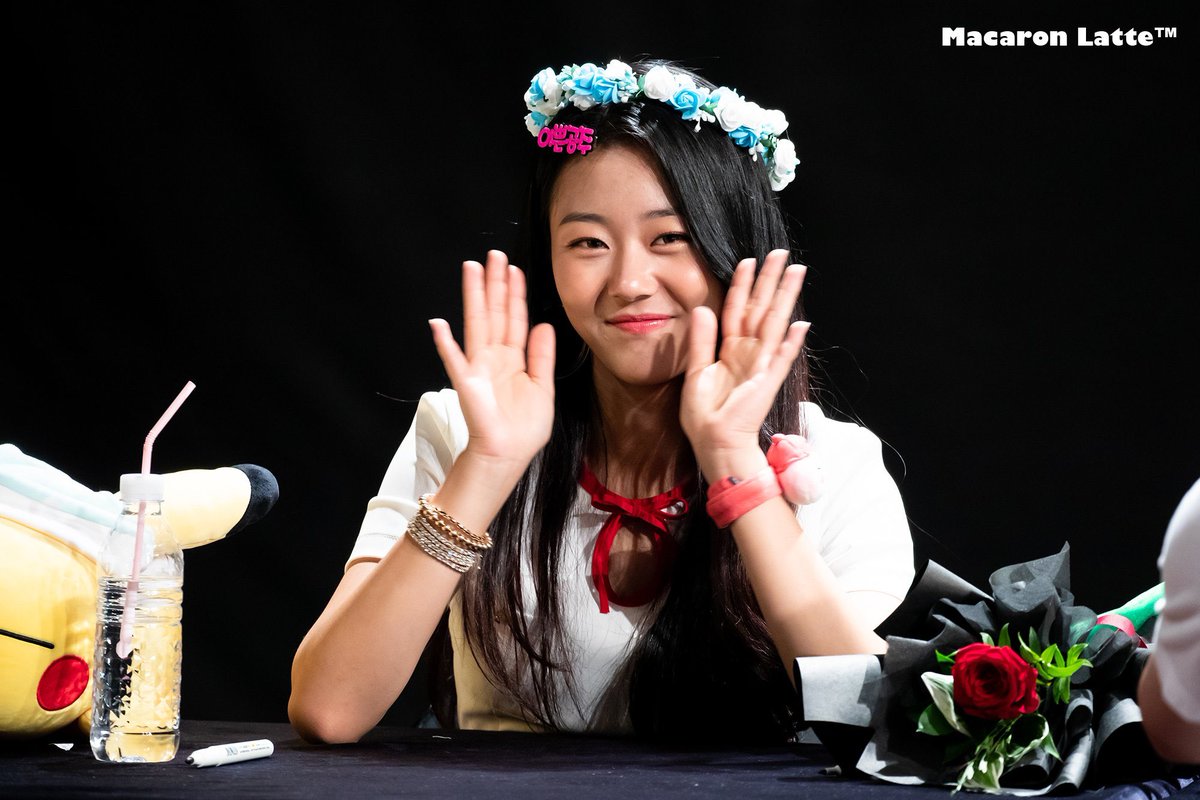 chaeringallery's tweet photo. ｡:°ஐ 190623 
her flower crown 🥺
cr macaron latte

#채린 #체리블렛 #Chaerin #CherryBullet https://t.co/6yaGMX3gEz