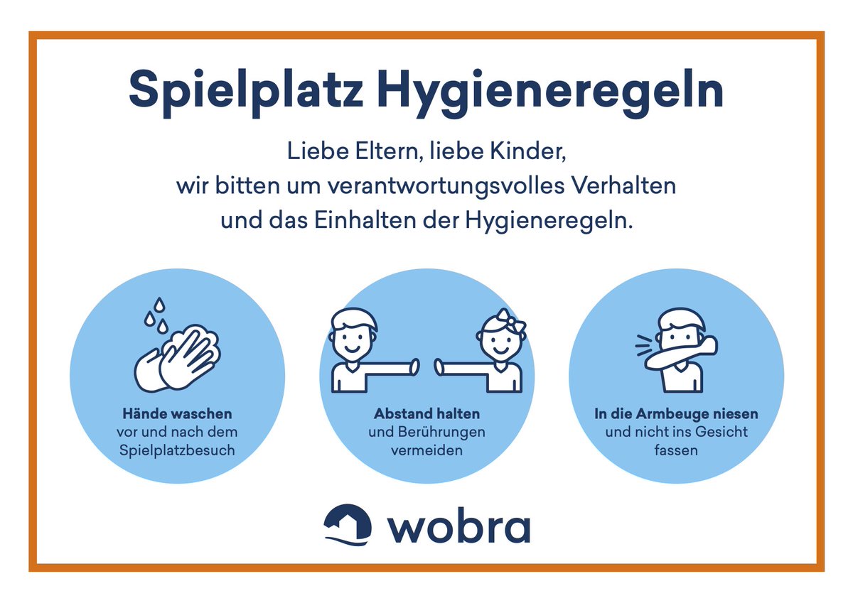 wobra's tweet photo. Ab morgen sind unsere Spielplätze wieder geöffnet. Der Abbau der Absperrungen läuft aktuell und sollte im Laufe des morgigen Sonnabends abgeschlossen sein. 
Und zukünftig gilt auch hier - alles ist etwas anders. Deshalb beachten Sie bitte unsere Hinweise: 👇🏼 https://t.co/AMgnjBoXzC