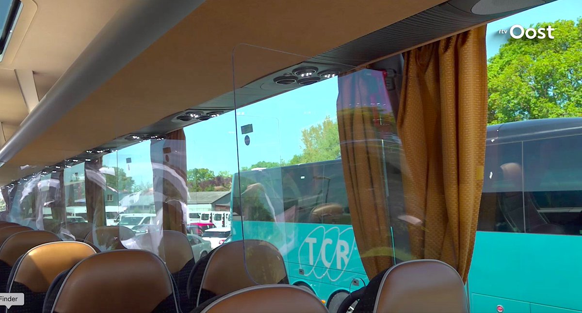 VIDEO | De onbreekbare corona schermen in deze reportage van <a href="/rtvoost/">RTV Oost</a> Oost zijn door ons ontwikkeld samen met <a href="/TCRTours/">TCR Tours</a>. bit.ly/2SMsQpT #corona #vervoer #mobiliteit #bedrijfswageninrichting