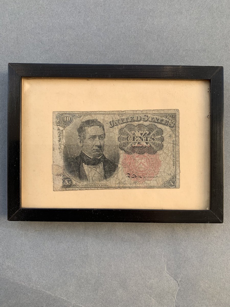 My Museum:14Back to Staffordshire and another donation from Stan Marshall at the Boat Inn, Gnosall - a banknote from the American Civil War. Apart from being able to chant its name, Stan’s parrot Tommy Tight Arse could whistle the opening bars of the theme from Z Cars.