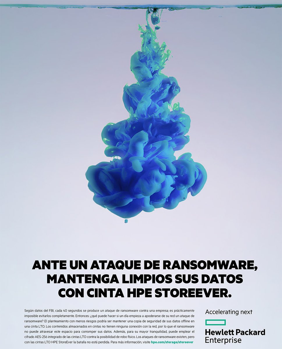 Ante un ataque de ransomware, mantenga limpios sus datos con cinta HPE StoreEver.  

Más información: mhermida.com/noticia/ante-u…

Consúltanos #MHermida #LTO #ransomware