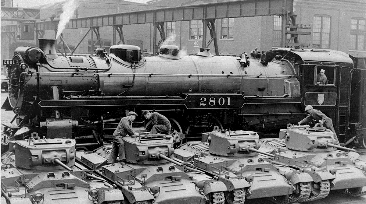 CPKCrail's tweet photo. 21,787 CP employees enlisted in World War II. 658 sacrificed their lives. Today we celebrate and remember all those who made an enormous contribution to Victory. #VictoryDay #Canada #Victory75. Learn more about CP’s involvement in WWII: https://t.co/PIl28BoUA8 https://t.co/XDQ4oi1miL