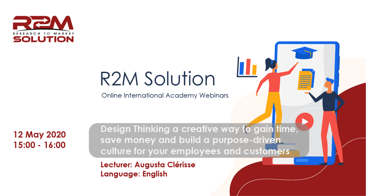 📅📢Next webinar: #DesignThinking a creative way to gain time, save money and build a purpose-driven culture for your employees and customers!
📍 To register, click 👉 lnkd.in/gmHrWKQ
🕑 May 12, 2020 3:00 PM - 4:00
