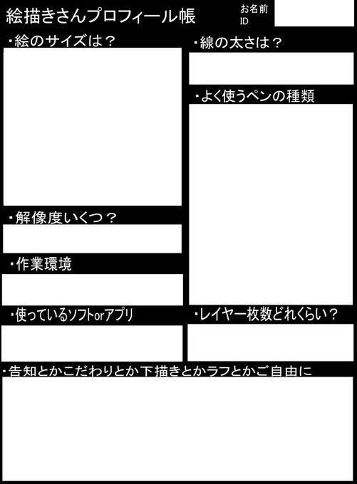 絵描きさんプロフィール帳のtwitterイラスト検索結果