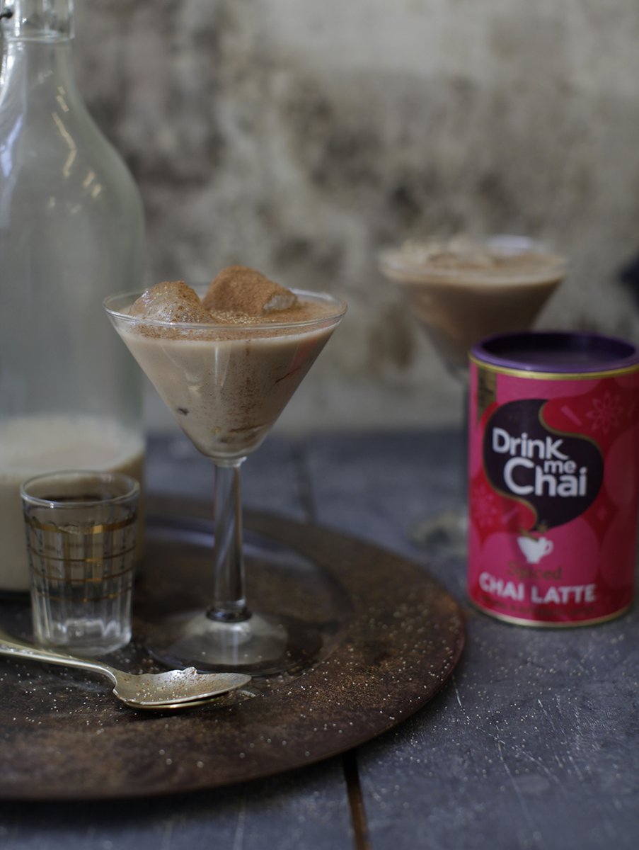 Here's a super easy 'Chaitini' recipe 😋 (see below⬇️) 
Ingredients:
‘Drink me Chai’ Spiced Chai Latte Powder
1 pint carton of Milk 🥛
Vanilla Vodka

Add 4 teaspoons of DMC powder into the milk carton &amp; shake well.  Pour 200ml of Chai milk over Ice &amp; add 50ml of your Vodka.