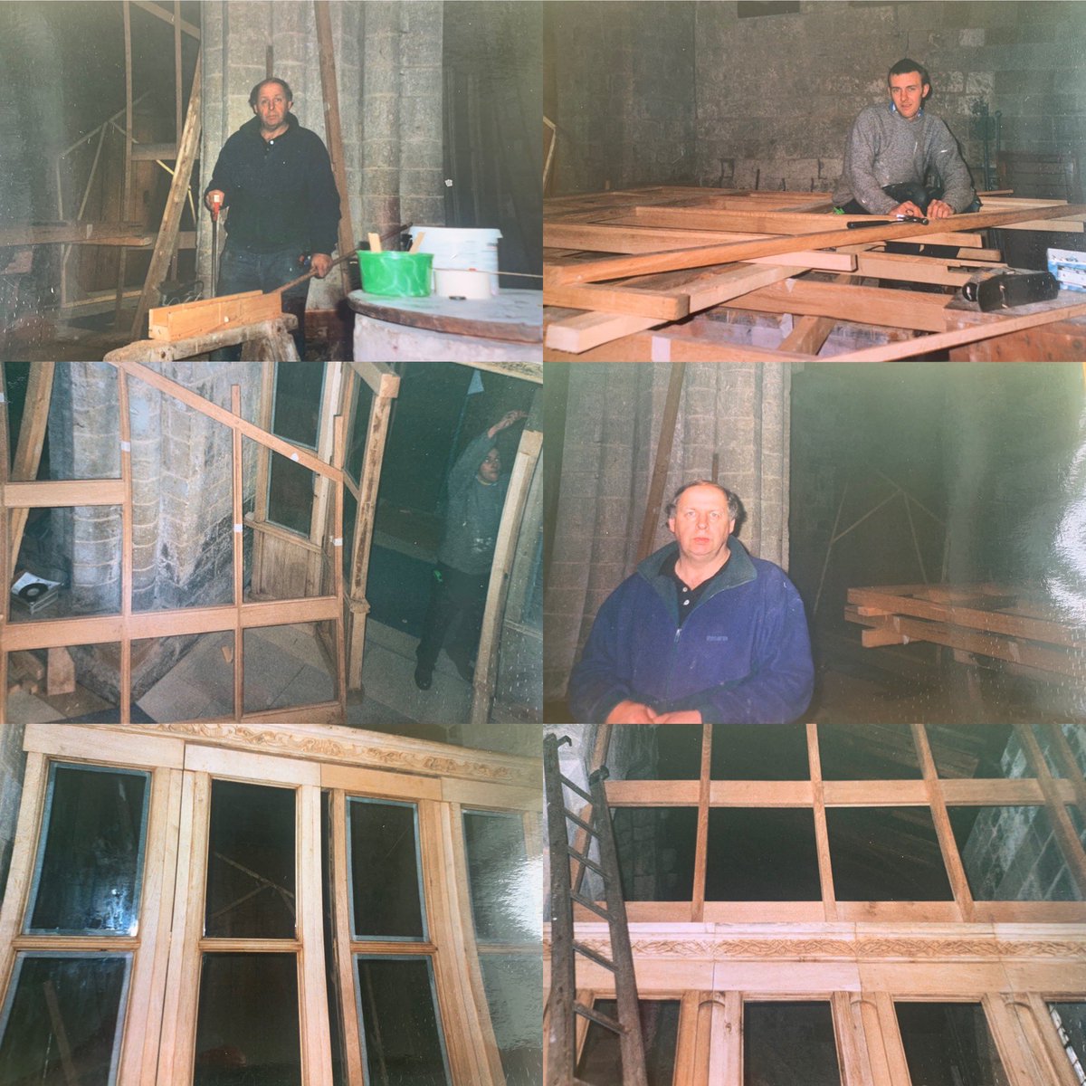 Few shots from back in day Joinery at St Oswald’s church filey building oak frames learning amazing skills from my mentor @rich_cowling both a bit younger but doesn’t seem 2min ago 🤷‍♂️ #joiners #skill #carpentry