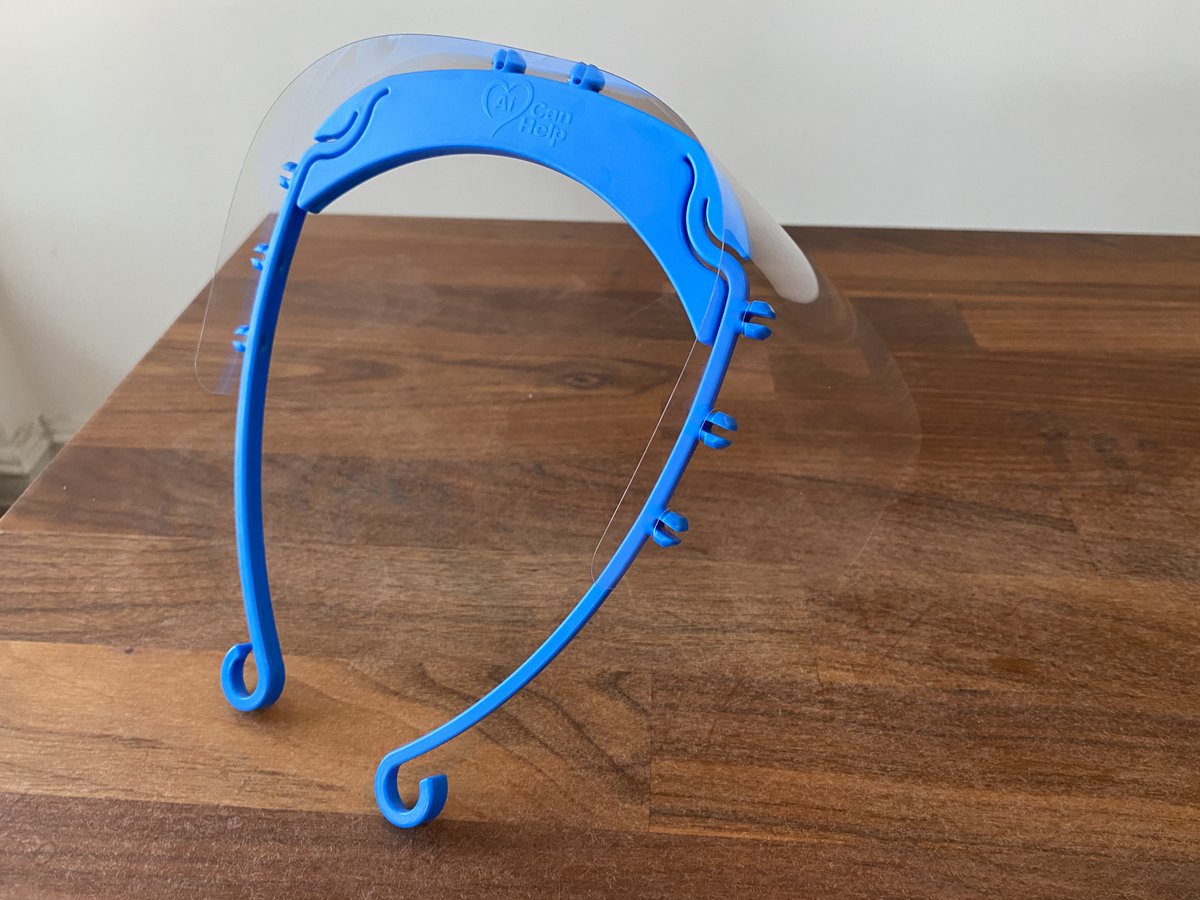 Are you interested in mass-producing Face Shields in your country? We can help!
If you are a non-profit and want to follow our lead to create face shields and distribute them. I will share our know-how, mold design, part design, materials.
peter@ai-can-help.org  1 of 2