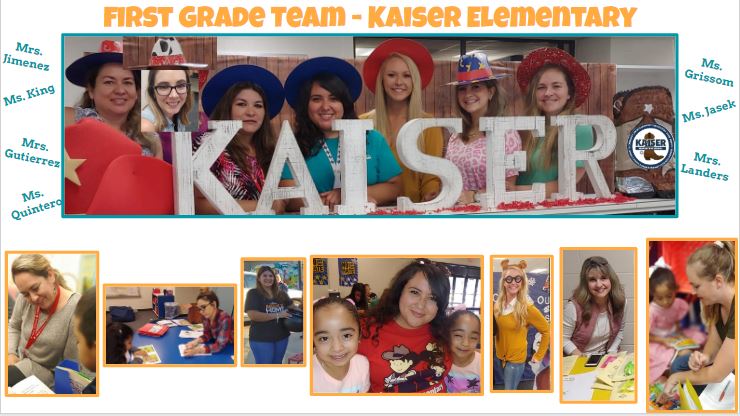 Friday shout out to this amazing 1st grade team for #TeachersRock week! This beautiful team radiates happiness and joy as they serve our 1st grade readers! 💪🤠💙 @Esmeral22425270 @MarianaKintero @msgriss1st @ChristaJasek @mrslanders_ A.Jimenez, R.King