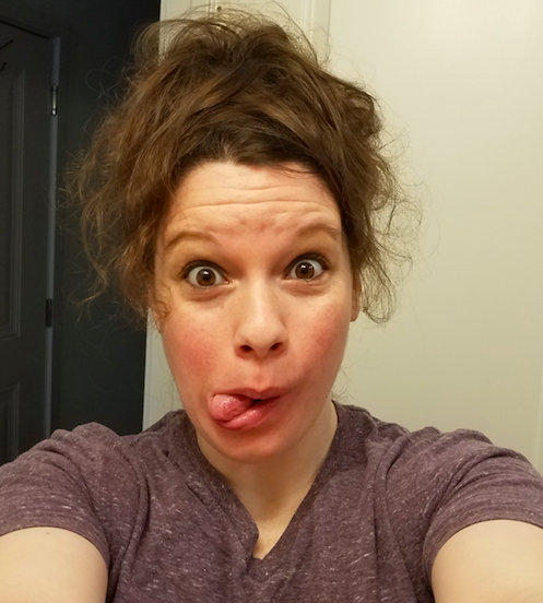 MsVega06's tweet photo. A4: Crazy hair for virtual spirit week. #D100chat https://t.co/o5I6ac4aba