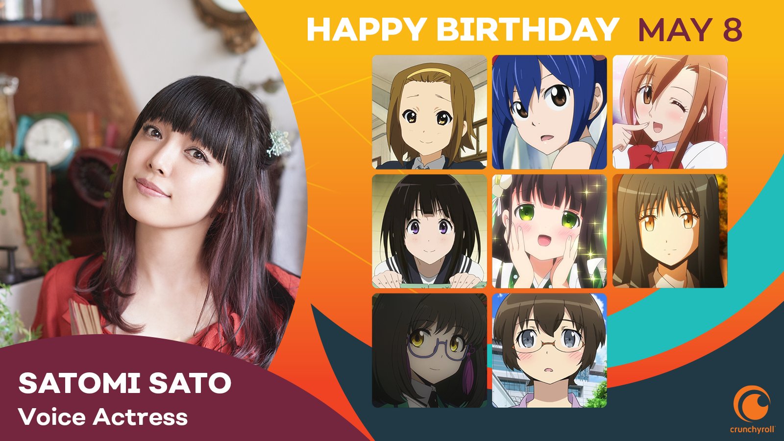 Happy Birthday to the Japanese Voice Actress Satomi Sato!! 