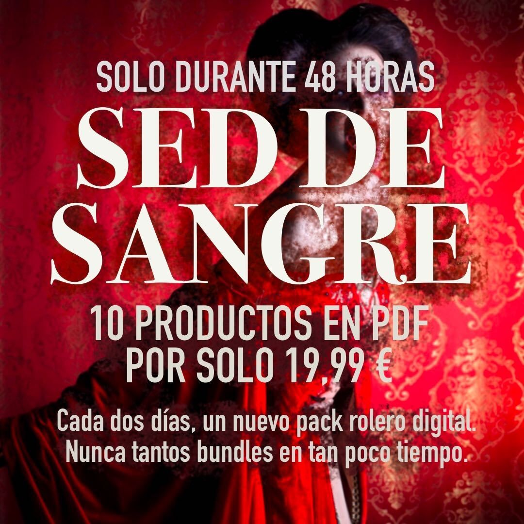 Nosolorol's tweet photo. ¡Última oportunidad para conseguir el pack de #RolDigital: Sed de sangre!

🎲 https://t.co/6U90sucLd1

Títulos valorados en más de 115 €, 10 juegos y suplementos, por solo 19,99 €

#SéQuienTúQuieras #BundleRolero #MuchoRol #RPG #JuegosDeRol  #AventurasDigitales https://t.co/oYms9sqGr3