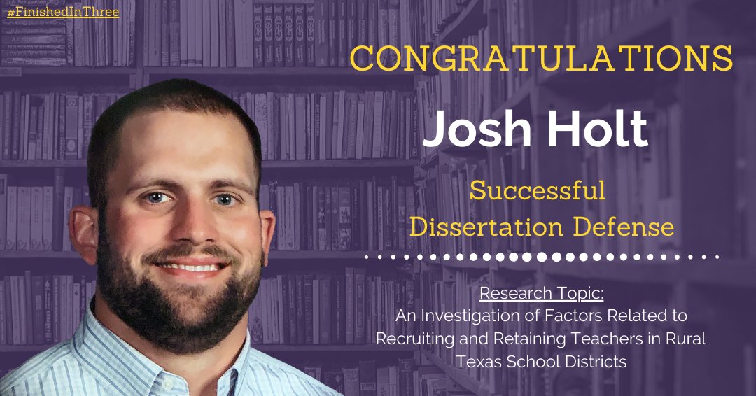 UMHB_COE's tweet photo. Congratulations to Josh Holt on his successful dissertation defense! #FinishedInThree #Cohort11
#UMHB #Education #EdD #DissertationDefended https://t.co/SW33P80ghE