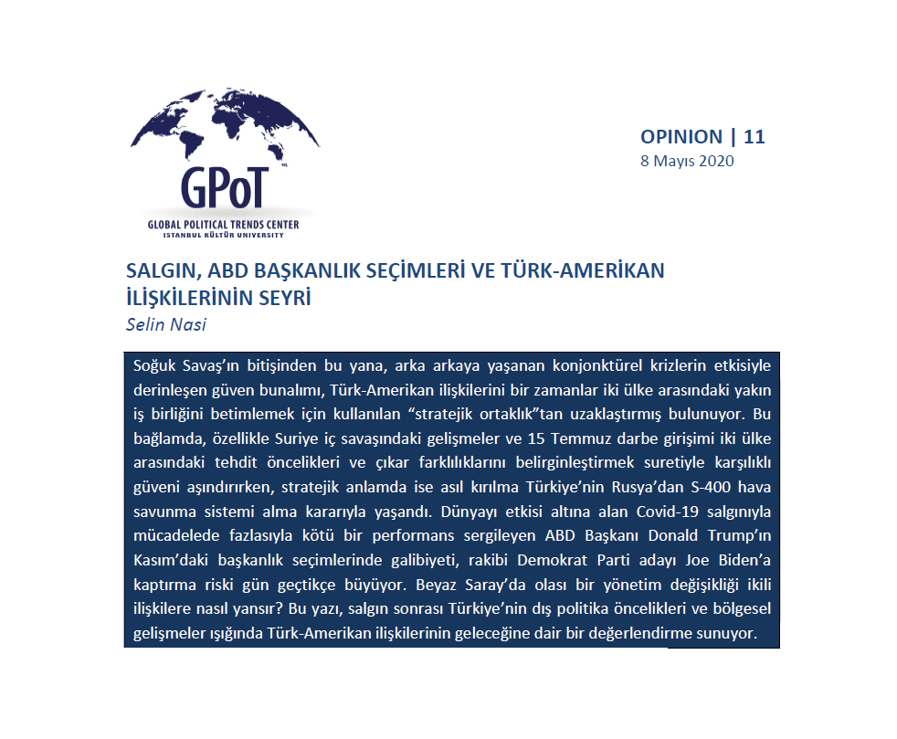 Opinion | <a href="/selinnasi/">Selin Nasi</a> 

📌Öteden beri güvenlik çıkarlarını önceleyen pragmatist Cumhuriyetçi Parti yönetimleri ile Türkiye’nin, demokrasi ve insan hakları konularında hassasiyet gösteren Demokrat Partili yönetimlere kıyasla daha iyi anlaştığı iddia edilir.

gpotcenter.org/opinion-selin-…