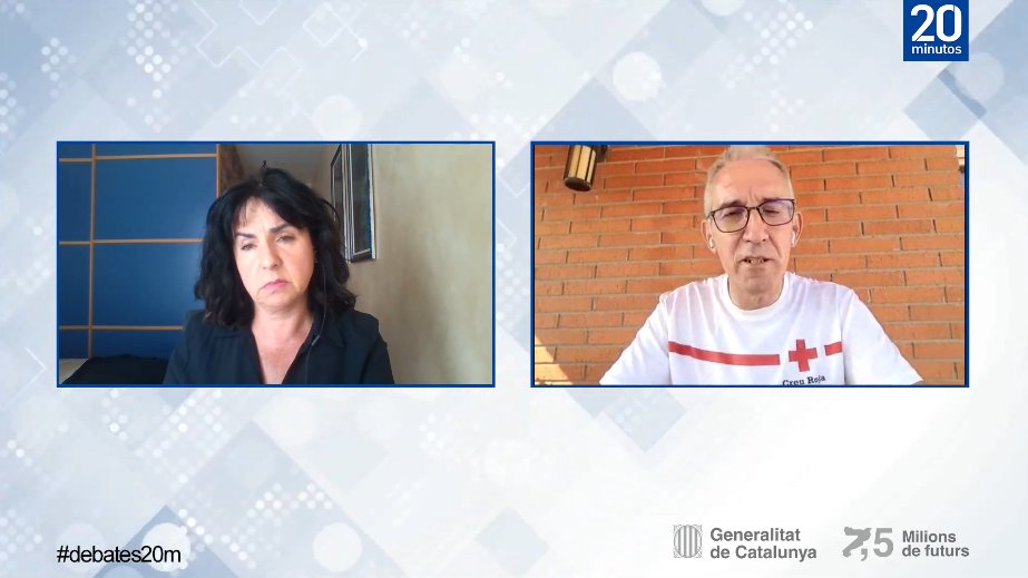 20mBarcelona's tweet photo. ▶️ #Directo | @emorist: "Tenemos 52 centros de distribución de alimentos y no nos gusta. Lo mejor sería que todas estas personas pudieran tirar hacia adelante por ellas mismas" https://t.co/bcDjquFFvS | #crisisCovid19CAT #Debates20m https://t.co/K2A7IZkG5V