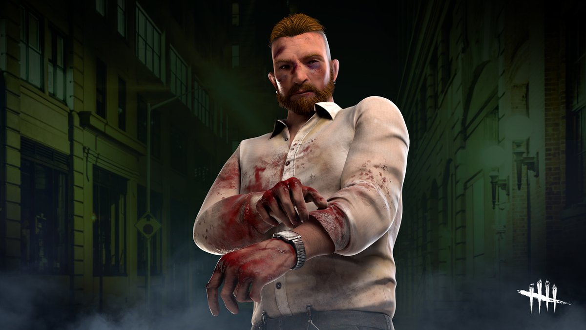 DeadbyDaylight's tweet photo. Survive the Mean Streets with Meg’s Furious Vandal outfit, Zarina’s Revolutionary Road outfit and David’s Debt Collector outfit. Available now on PC and console through the in-game store #DBD #DeadbyDaylight https://t.co/glAjK1v4eX