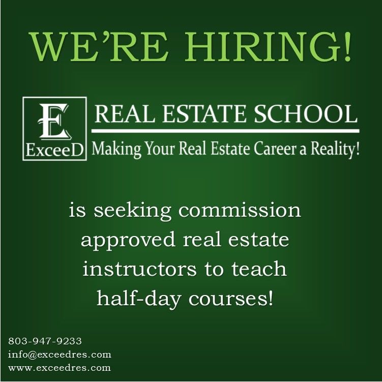 exceed_res's tweet photo. Have you ever thought about teaching real estate?  If you are broker qualified, we'd like to have a conversation with you!  DM or email Info@exceedres.com! http:Info@exceedres.com https://t.co/CHSUSTKI9P