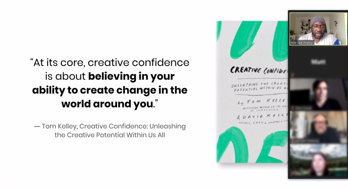 And our first ever online creativity workshop is underway! #creativeconfidence #creativity #design