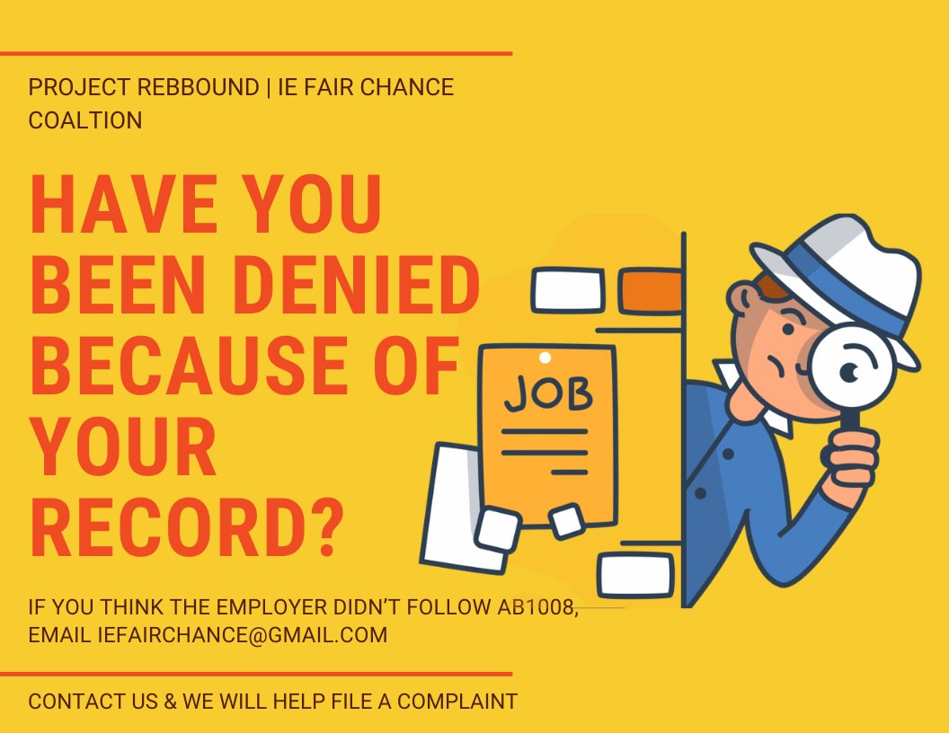 I.E Fair Chance (@iefairchance) on Twitter photo Let's stand up for ourselves! We deserve a fair chance to work! #FairHiringFridays #CAFairChanceAct #AB1008 <a href="/CSUSBRebound/">CSUSB Project Rebound</a> <a href="/ROOTandREBOUND/">Root & Rebound</a> <a href="/GoodwillSoCal/">Goodwill Southern California</a> @timeforchangefd Let's stand up for ourselves! We deserve a fair chance to work! #FairHiringFridays #CAFairChanceAct #AB1008 <a href="/CSUSBRebound/">CSUSB Project Rebound</a> <a href="/ROOTandREBOUND/">Root & Rebound</a> <a href="/GoodwillSoCal/">Goodwill Southern California</a> @timeforchangefd
