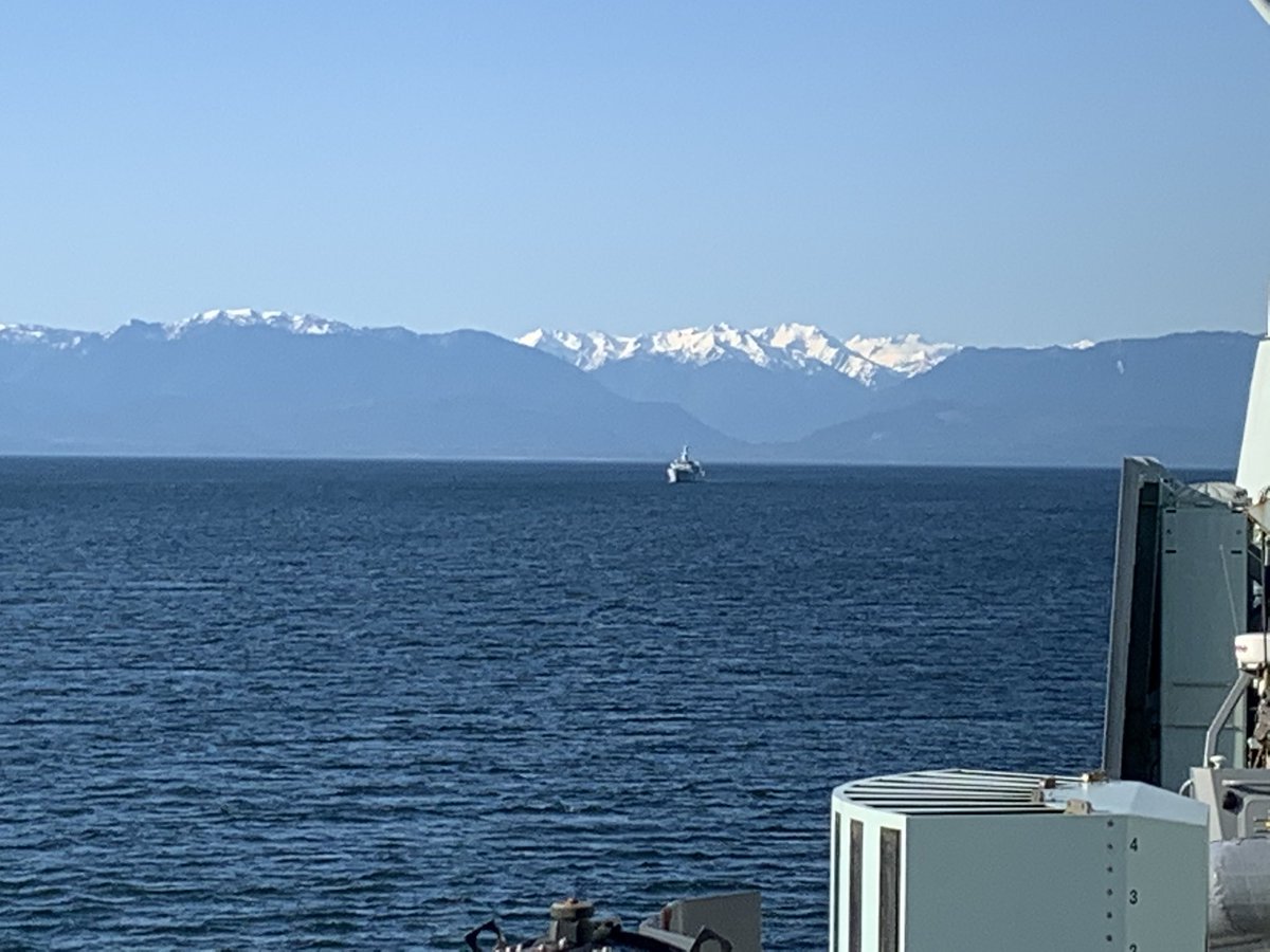 AngusTopshee's tweet photo. Having achieved high readiness status and with TGEX 20-1 finally complete, @HMCS_NCSMRegina enters Esquimalt Harbour for a well-deserved break. @HMCSBrandon is not far behind and @HMCSNCSMCalgary will enter harbour in about an hour
#WeTheNavy
#ReadyToRest https://t.co/rj0KoDD1Xv