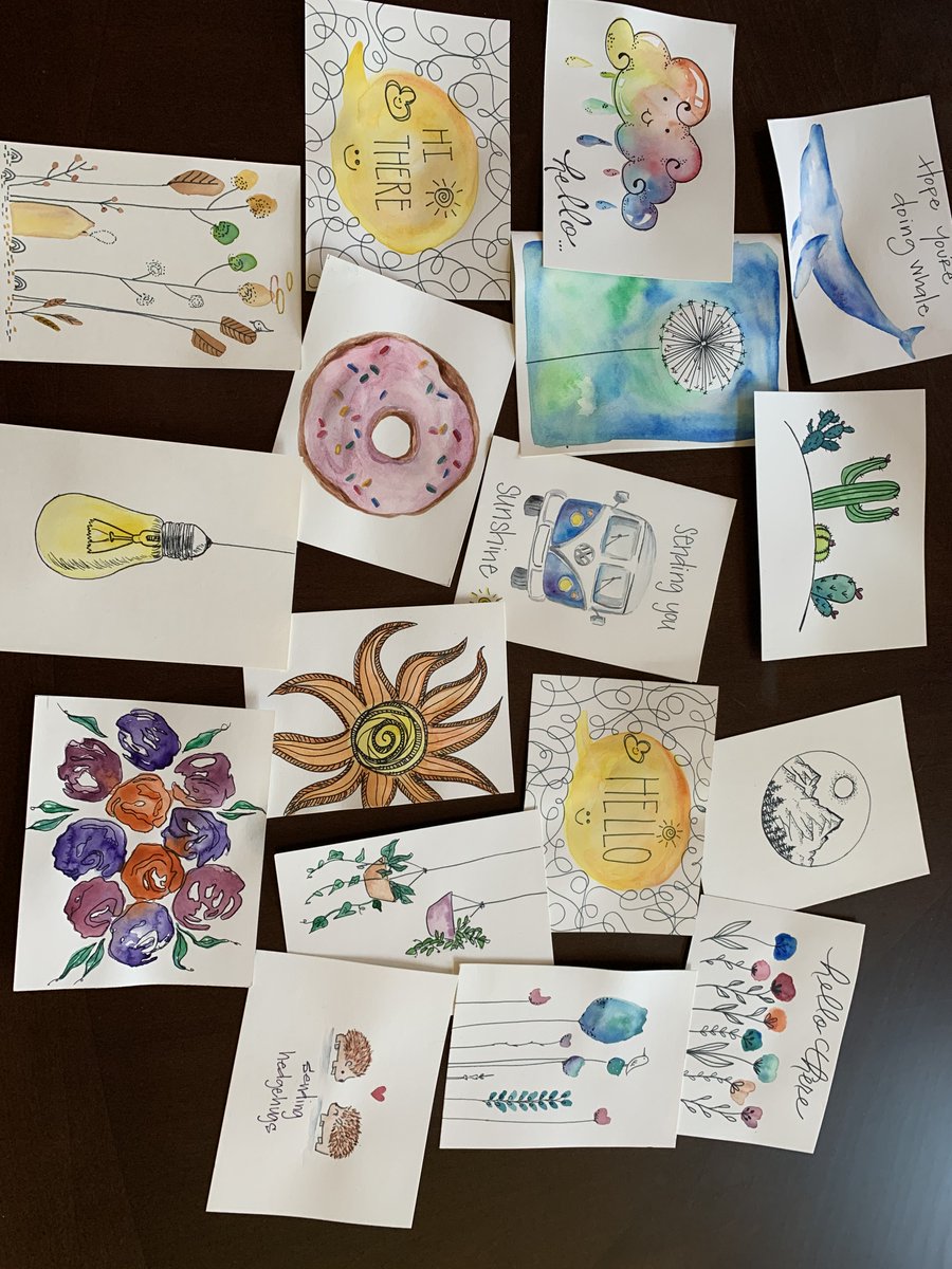 Taking care of our community is crucial during this time of uncertainty  ACE art teacher Christi Glenn is creating hand painted water color cards and delivering them to facilities where residents can't have visitors  Our teachers are amazing. #ace_bulldogs #rcspride #rcscountonme