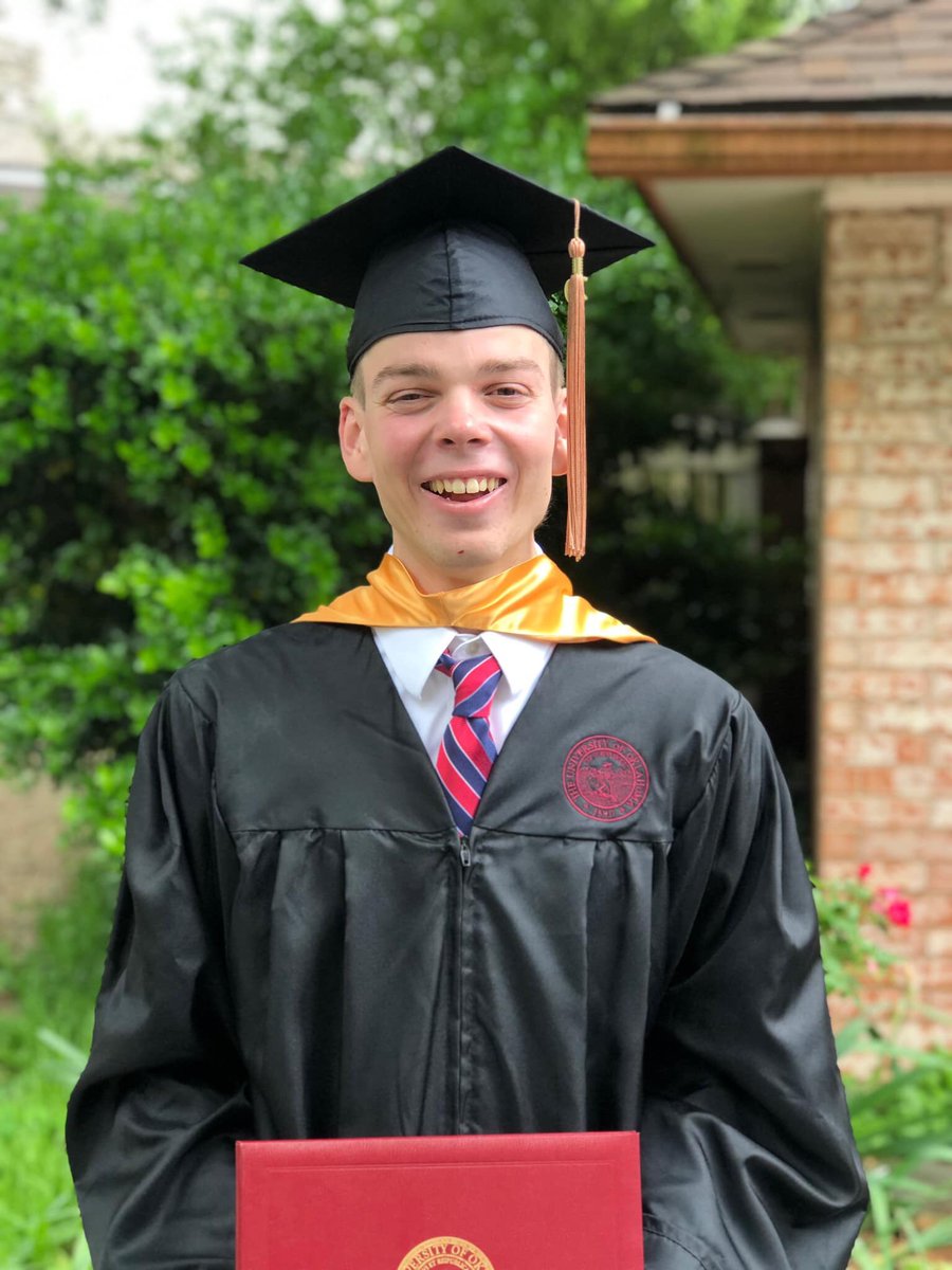 One year ago today, I finished my last college exam and graduated with distinction from the University of Oklahoma with a BBA in Finance and a minor in Sport Management.

Congrats <a href="/Chris_Oven/">Christopher Oven</a> <a href="/hannahhill16/">Hannah Hill</a> <a href="/GeorgeStoia/">George Stoia III</a> on all your accomplishments! Welcome to the <a href="/OU_Alumni/">OU Alumni Assoc.</a> family