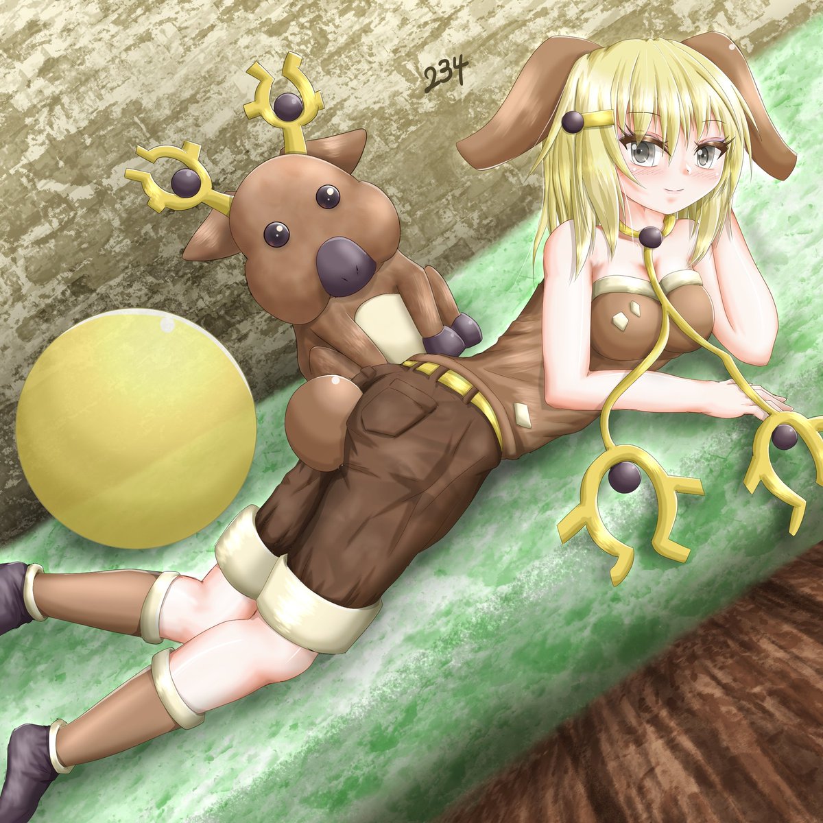 ポケモン ポケ擬マラソン 249 806 擬人化 234オドシシ 手こずりました 冷水ゆき ポケ擬マラソン519 806のイラスト