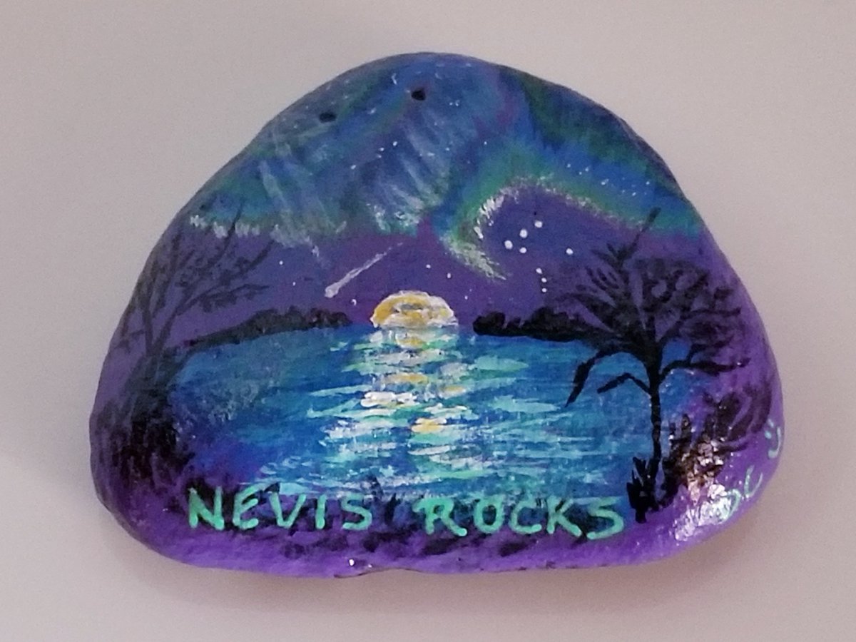 Some area artists are leaving wonderfully painted rocks around Nevis.  A big thank you to the local artists ! ! !
