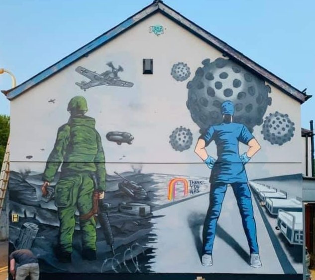 OC_Burma_Coy's tweet image. WOW, who ever did this on the side their house 👏👏👏👏......amazing just amazing!

Heroes of the past and the heroes of the present.

Love this country ❤

Proud to be British.

#VEDay75
#COVID19