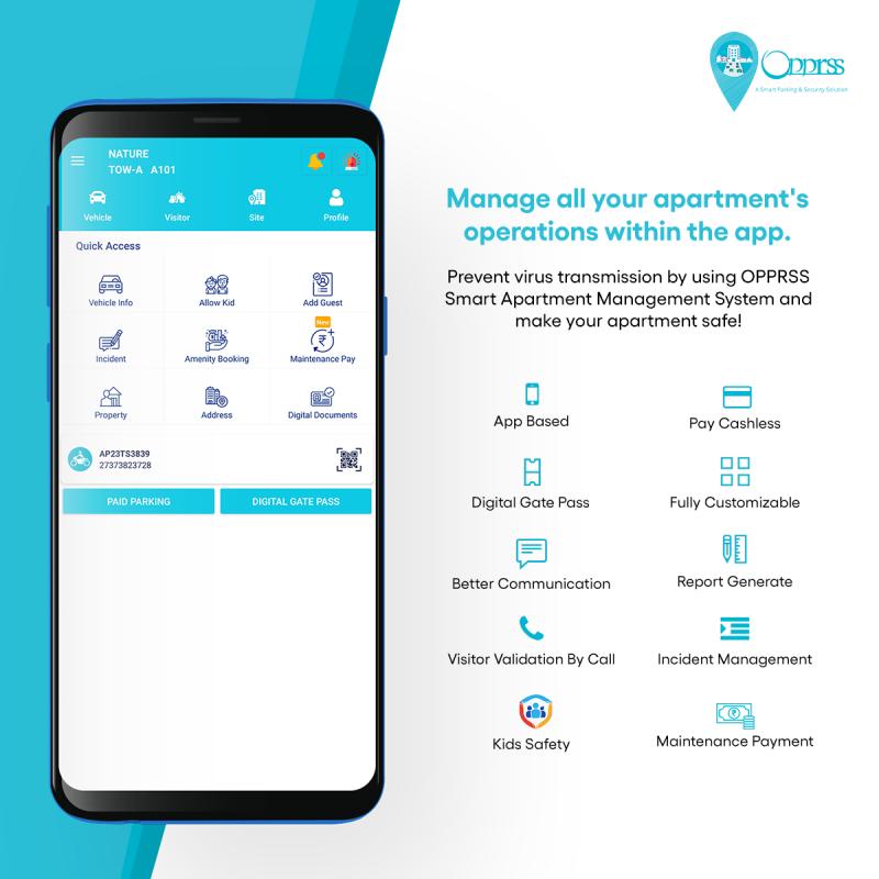 Get the details of visitors, #vehicle_parking_details, daily gate pass and all communications in the app. Users can pay rent online, #pay maintenance charges and other service payments within the app.
#vehiclemanagementsoftware #parkingcars #parkingvehicles #security #COVID19