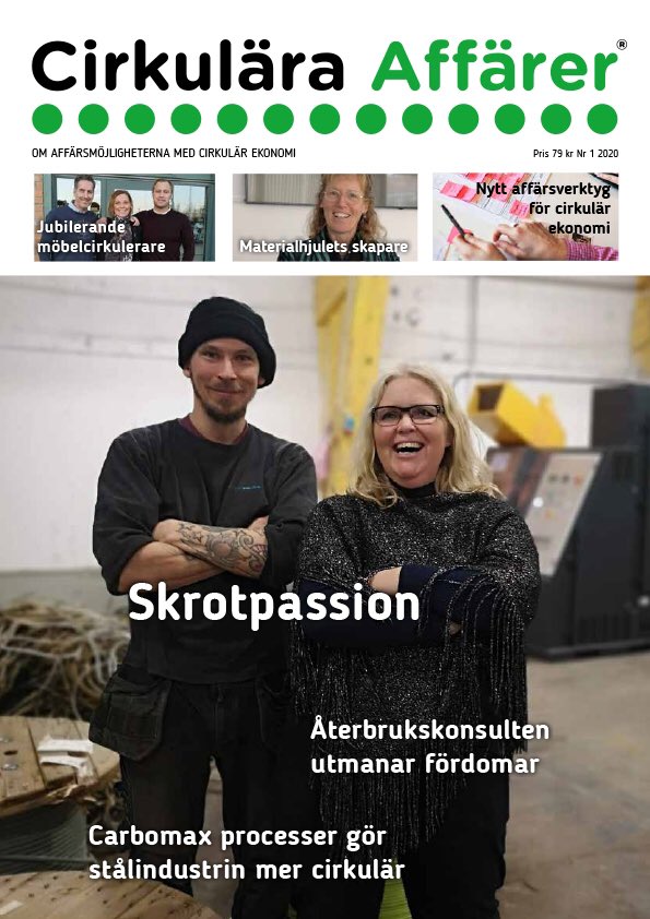 Nu finns ett nytt nummer av Cirkulära Affärer att läsa digitalt.
Länk: cireko-member.e-magin.se