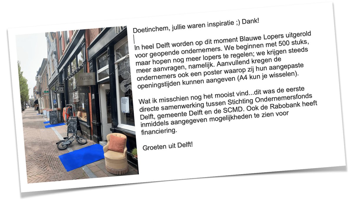 Delen=vermenigvuldigen. Gaaf als je collega's van Maastricht tot Delft inspiratie kan bieden vanuit #LKKR_Doetinchem. Thnx2 mijn teamleden Henny en Sanne. En ook Kooplokaal Doetinchem heeft de vleugels verder uitgespreid.  <a href="/kooplokaaldtc/">Kooplokaal Doetinchem</a> <a href="/LKKR_Doetinchem/">LEKKER. Doetinchem</a>