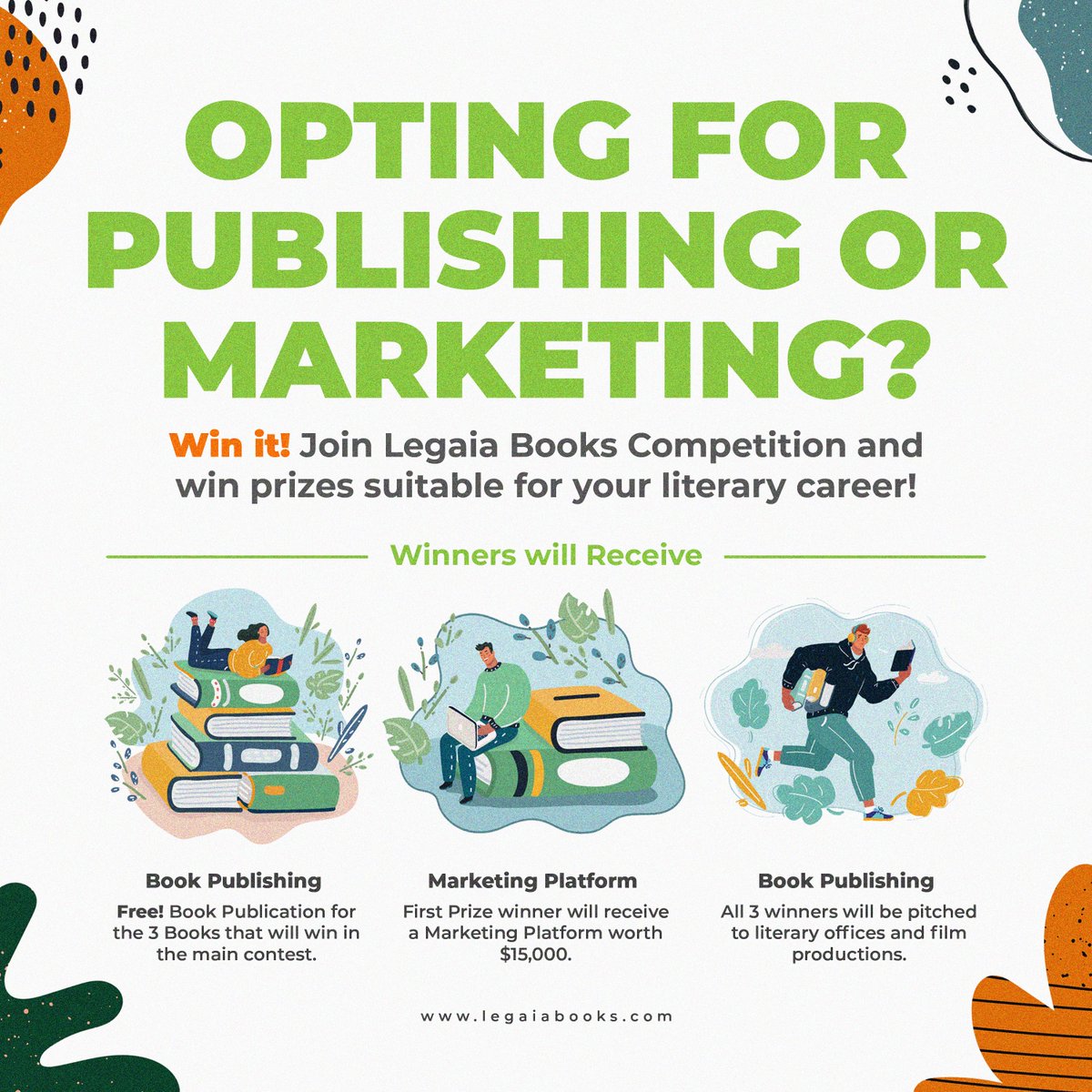 BooksByLegaia's tweet photo. Finding ways to get your books published? Join Legaia Books’ online book contest where you could win a FREE publishing for your book!

Learn more at  https://t.co/5aBZYPGpkD.

#bookcontest #authors #bookpublishing #publishing #legaiabooks #onlinebookcontest https://t.co/R7Q2JSVZve