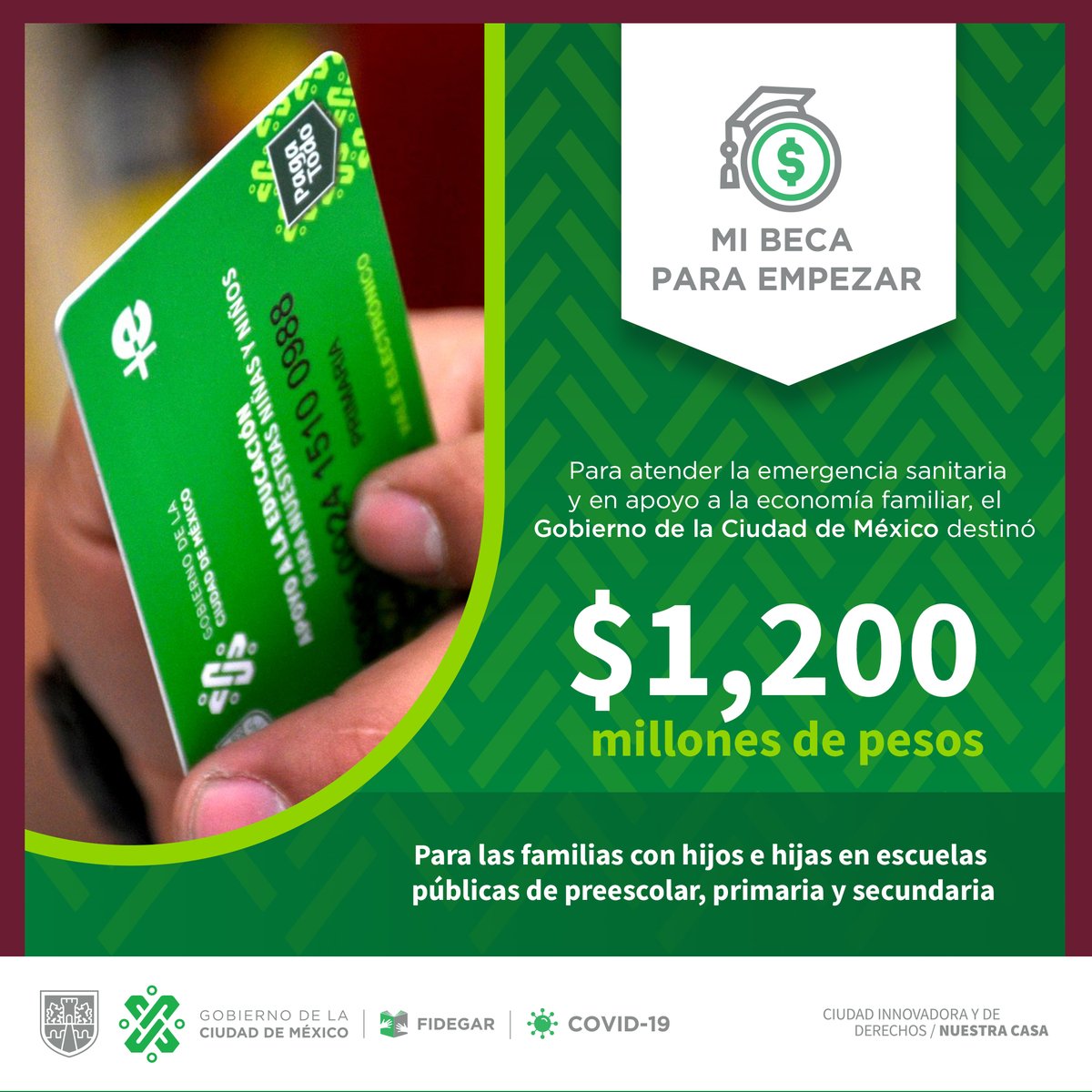 Fidegar On Twitter El Gobcdmx Destina Mil 200 Millones De Pesos A Las Beneficiarias Y Beneficiarios Del Programa Mi Beca Para Empezar Para Atender La Emergencia Sanitaria Por Covid 19 En Apoyo A