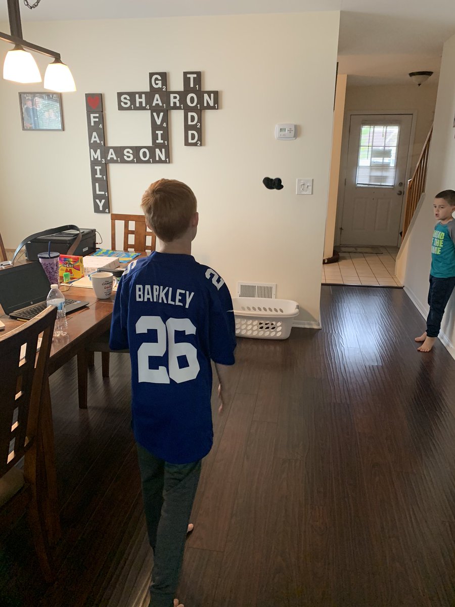 Shar051's tweet photo. The Jensen boys enjoying virtual field day! https://t.co/NsfPUqBpA0