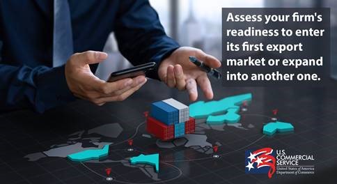 TradeGov's tweet photo. New to exporting? Seasoned exporter? Assess your company’s readiness to enter your first int'l market or expand into additional markets with our #exportexpert services that can help take your #MadeInTheUSA exports to the next level! ➡️ https://t.co/hE4ytIvxgt #WorldTradeMonth https://t.co/EC4FumB7GY