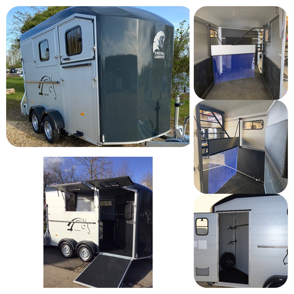 Bigbeartrailers's tweet photo. Really pleased with the Cheval Liberte Duomax with updated central partition. Offers two horse herringbone travel in style and walk in tack area too! Please contact us for more info t: 07500 810523 e: info@bigbearoutdoor.co.uk #chevalliberte #chevalliberteduomax #duomax #horses https://t.co/IkwVWRbXw4