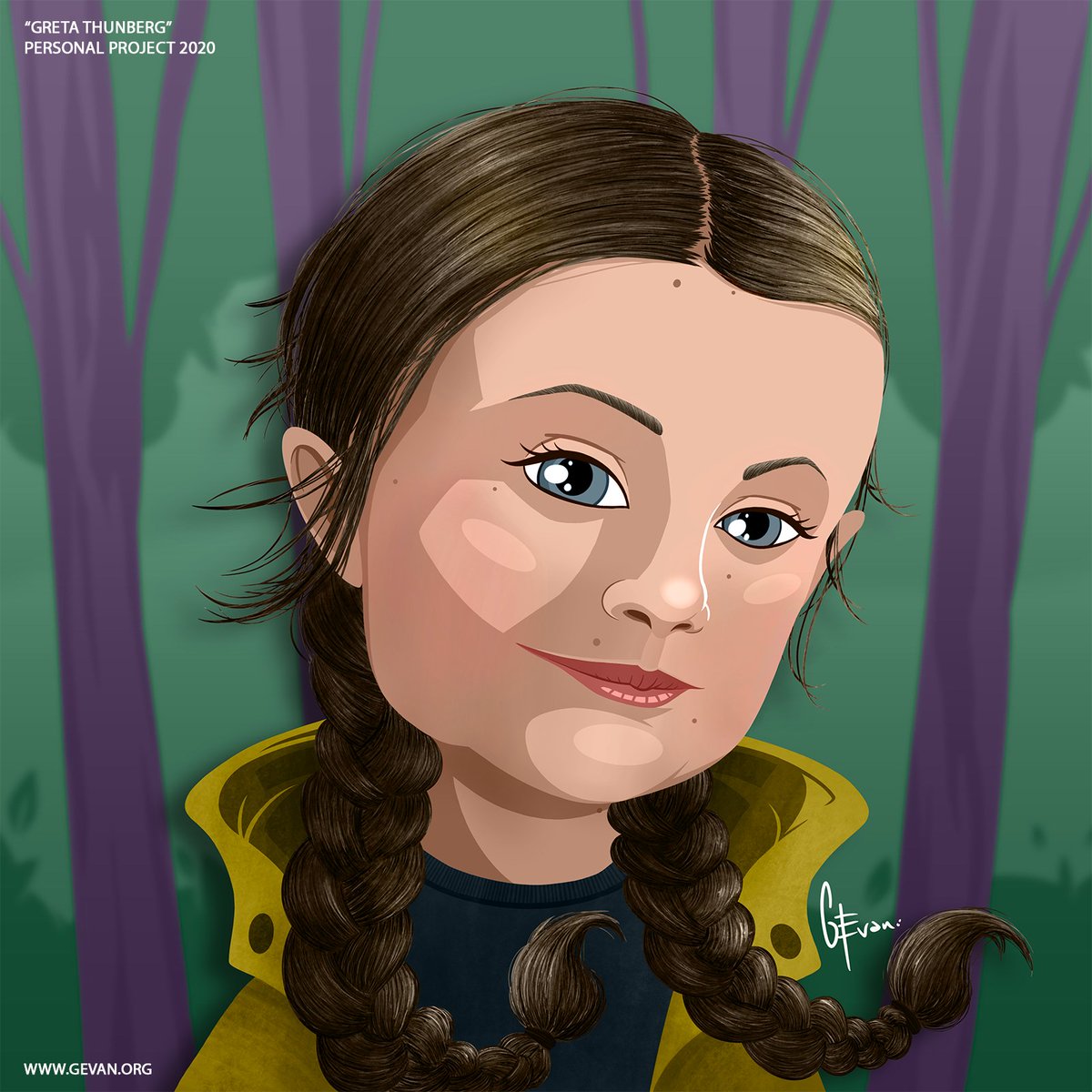 GEvan_Artwork's tweet photo. Illustration of @GretaThunberg for an upcoming project with several public figures.
Final #illustration, #values & #sketch.
Follow me: https://t.co/3Q6ApvQyja
#gevan #gretathunberg #procreate #portrait #artist #publicfigure #conceptartist #freelance #painting #ipad #tribute https://t.co/ei8spqSstR