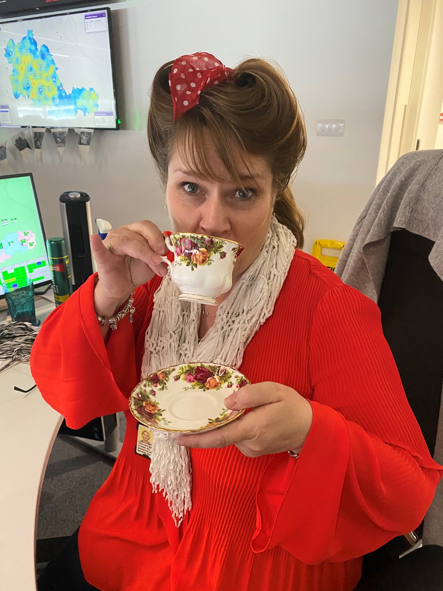 Blue Watch have been celebrating #VEDay today with a cream tea, or two 😋