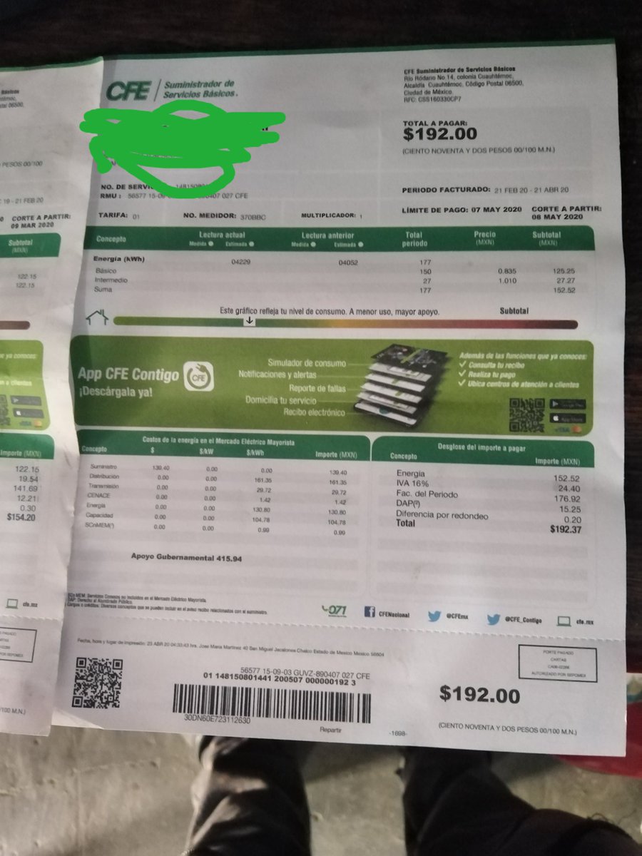 jeshuelmalo's tweet photo. Hoy así en Ixtapaluca llegaron los recibos de luz y que creen de mi pago convencional de 154 incremento mi costo de 42 pesos mas   osea que están subiendo el costo de luz ya me imagino aquí es nisiquiera tiene para pagar y estos de piridiegas zona volcanes incrementando el costo https://t.co/LW5bCGxXLl