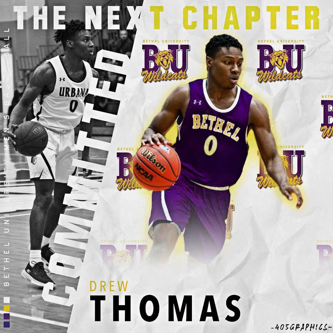 dt2017_'s tweet photo. It’s been a crazy ride my first three years, but I realize it all serves a purpose and I’m always where I need to be. Also, I truly appreciate everyone who helped me with the recruiting process this time around. 

For my last year, I’m committing to Bethel University. #AllGod https://t.co/3Yc5V96YFY