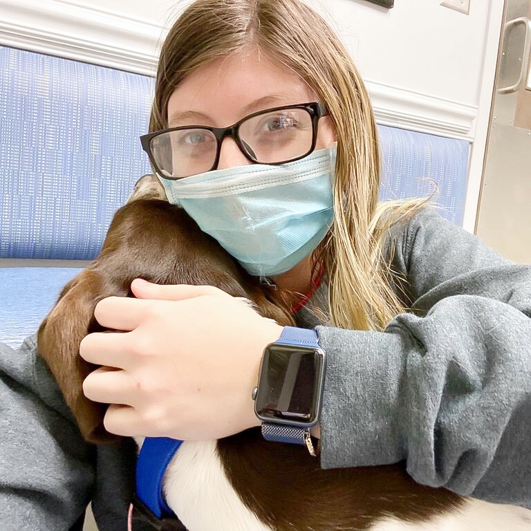 AMHCharlotte's tweet photo. Stetson giving hugs during his visit! 😍😘 https://t.co/H3uIWA9G3p