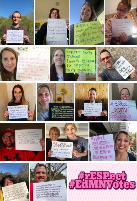 Thank you <a href="/ISD728/">ISD 728</a> for supporting and respecting our essential hourly employees! We #rESPect such assets to our community and our school! Do the right thing #mnleg because #EdMNVotes @EREA728